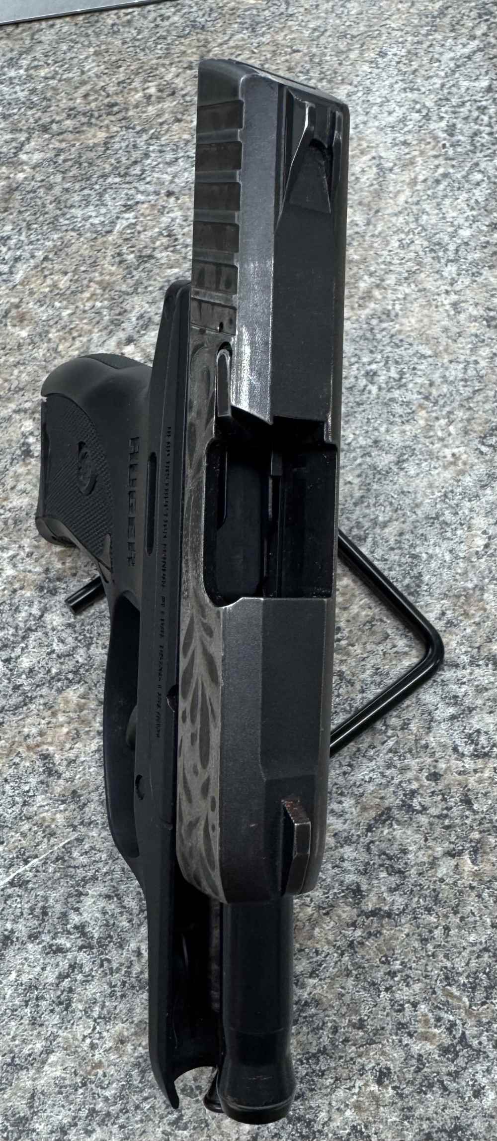 Ruger EC9s 9mm Luger 3.12" Barrel Custom Engraved Slide 7+1 Capacity 1 Maga-img-7