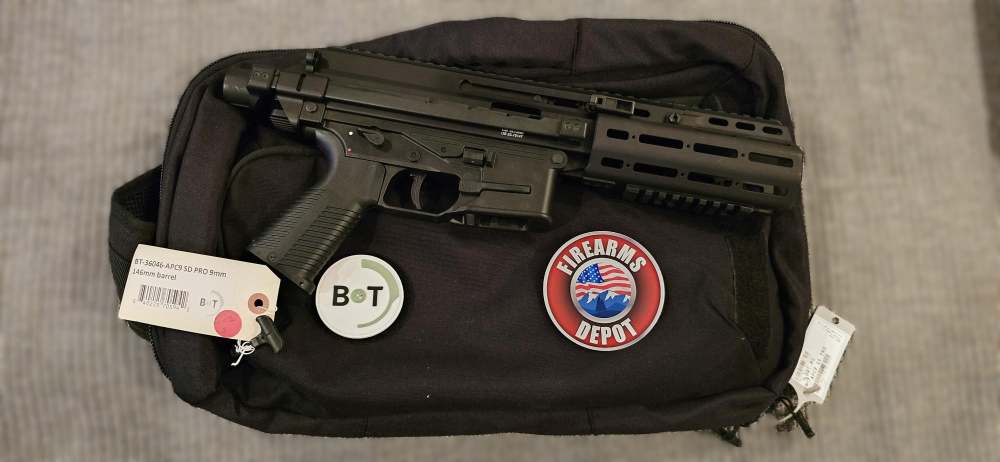 B&T APC9-SD 9mm PISTOL (2023) W/SD Sub-Compact suppressor & Tele-Brace NEW -img-1