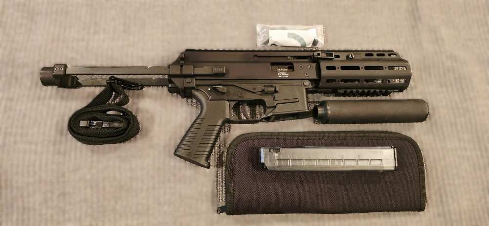 B&T APC9-SD 9mm PISTOL (2023) W/SD Sub-Compact suppressor & Tele-Brace NEW -img-0