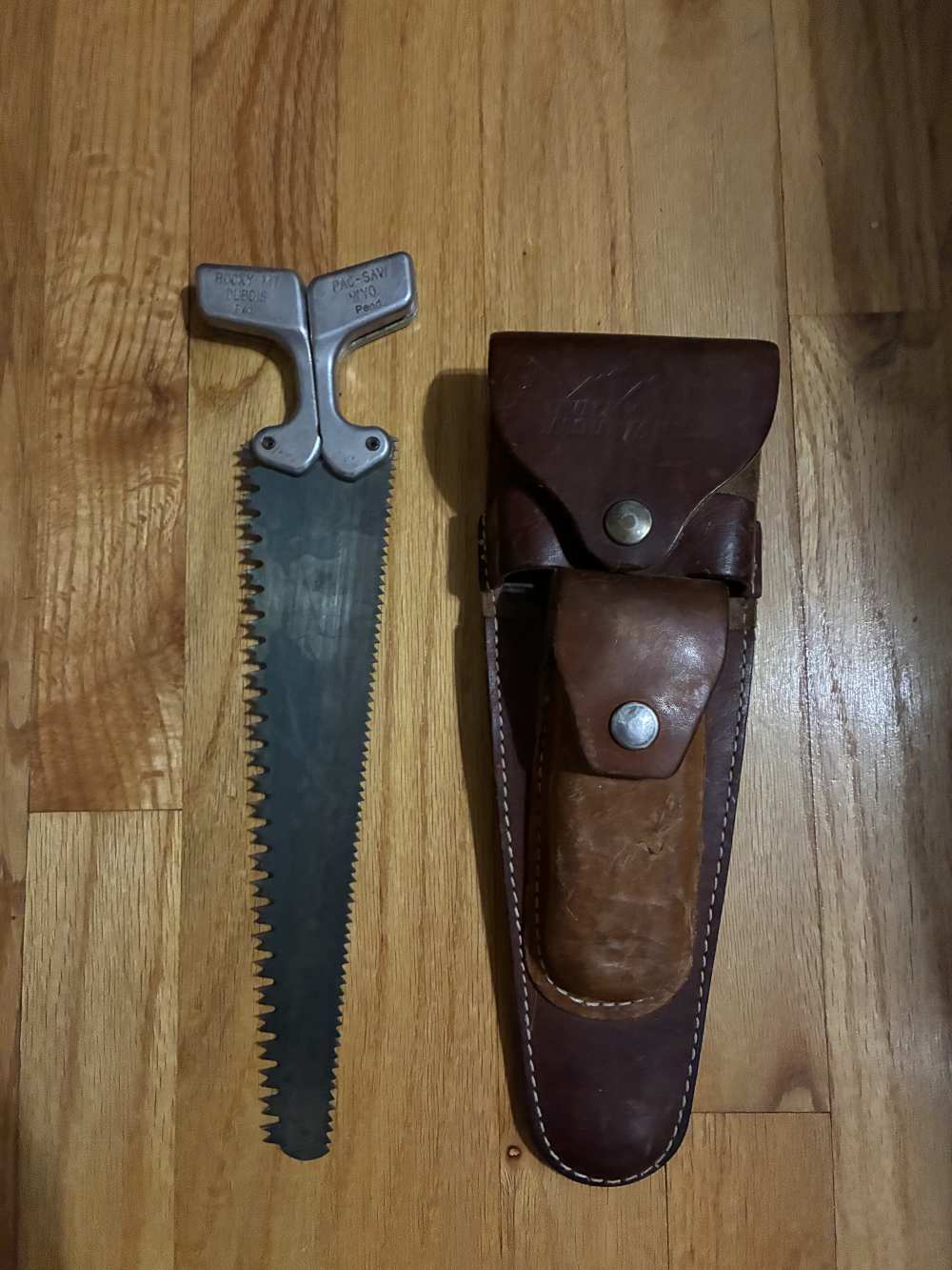 Rocky Mt. Mountain Pac-Saw Wyoming with Sheath Leather-img-0