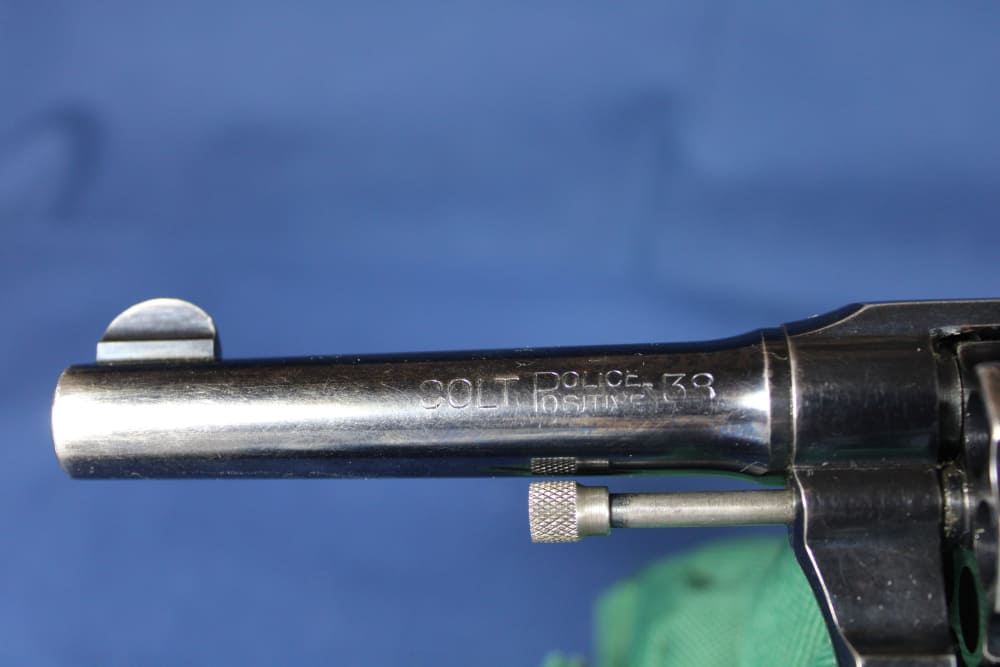 Colt Police Positive 38, 4 inch barrel, blue, made 1909, C&R-img-36