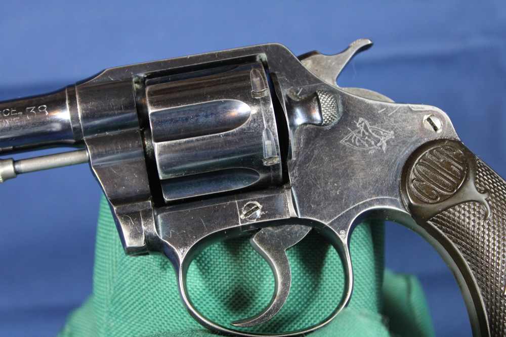 Colt Police Positive 38, 4 inch barrel, blue, made 1909, C&R-img-3