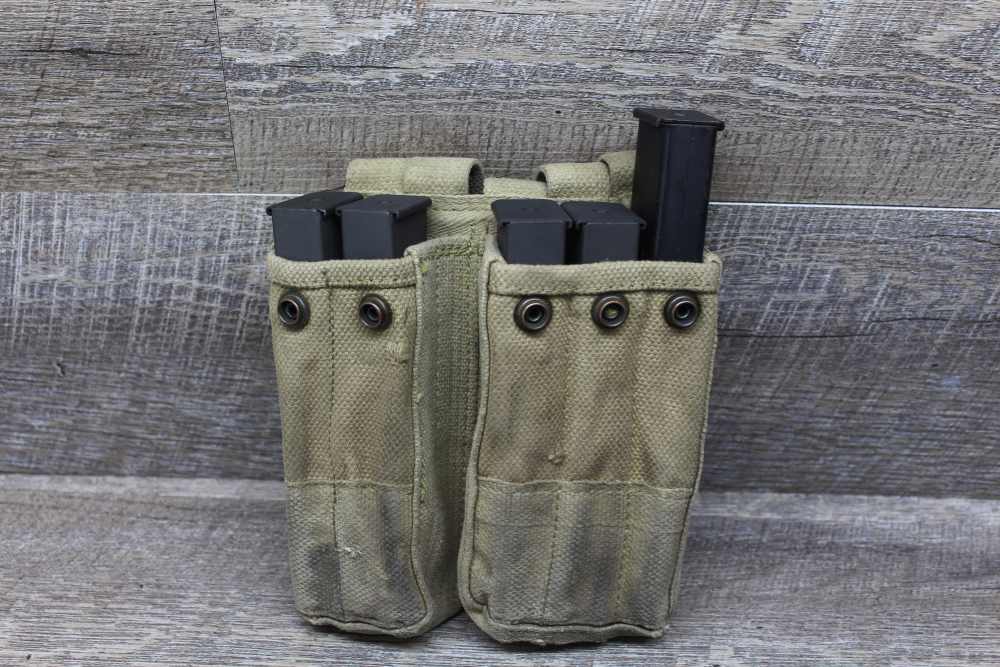 1976 Israel 5 Mag pouch & 4-25 rd Mags 1-32 rd mag Uzi 9mm-img-1