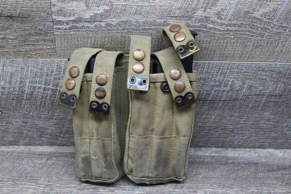 1976 Israel 5 Mag pouch & 4-25 rd Mags 1-32 rd mag Uzi 9mm-img-0
