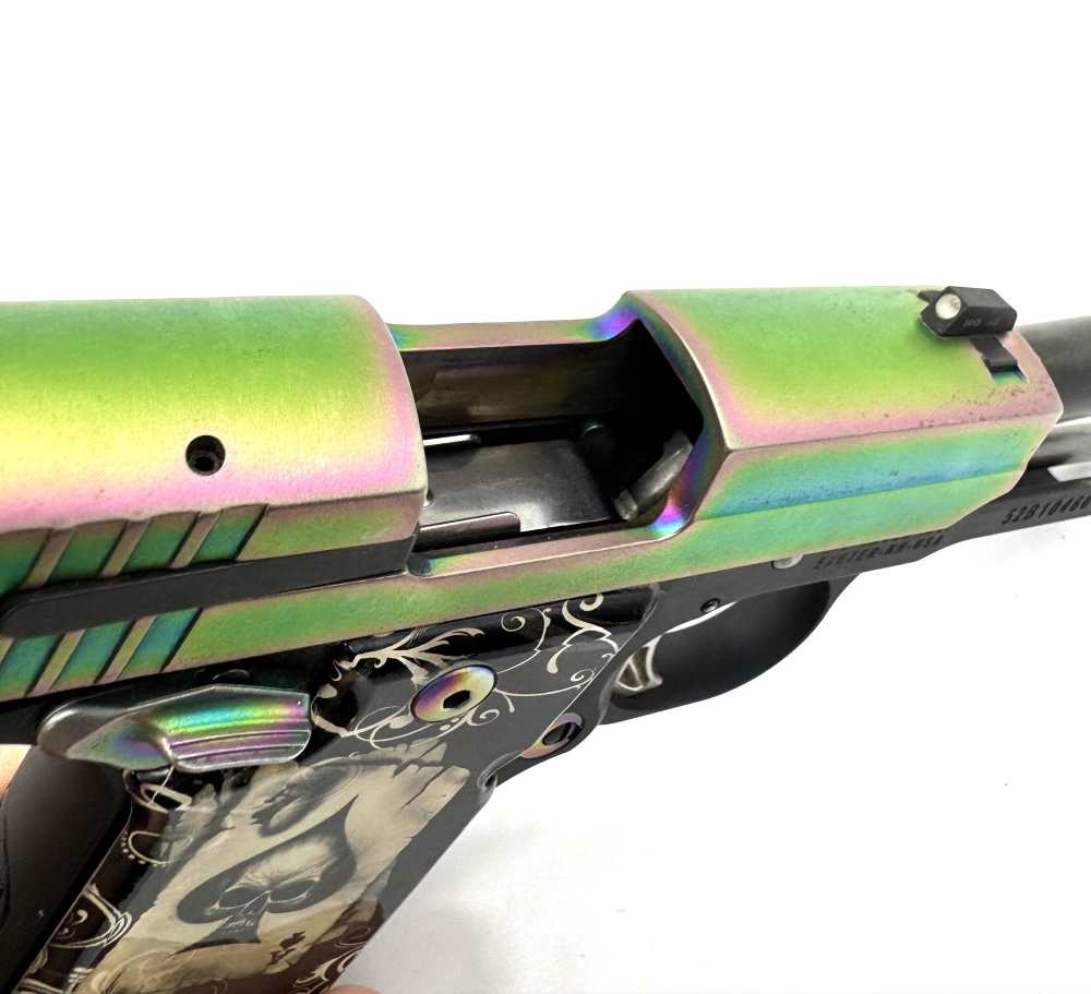 Sig Sauer P938 Titanium Rainbow  w/ 2 mags, case, holster and custom grips-img-2