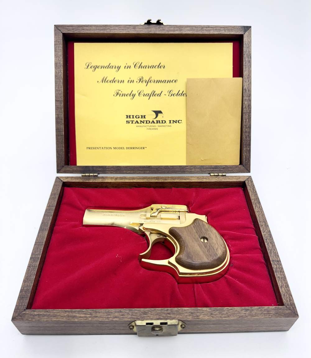 High Standard Gold Edition Derringer .22Mag w/ Factory Case -img-0