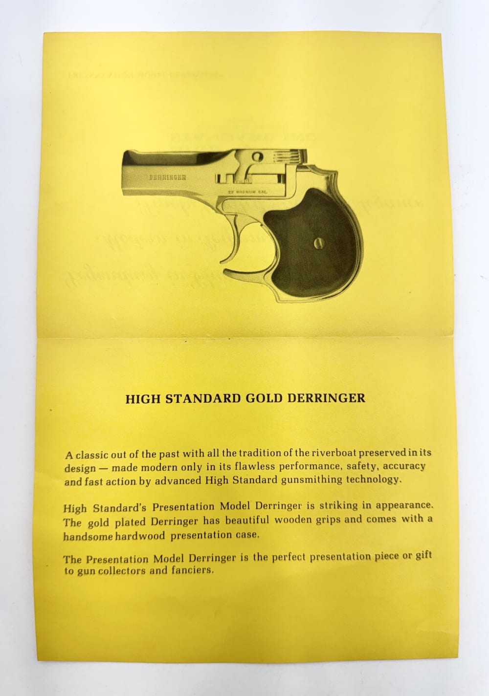 High Standard Gold Edition Derringer .22Mag w/ Factory Case -img-24
