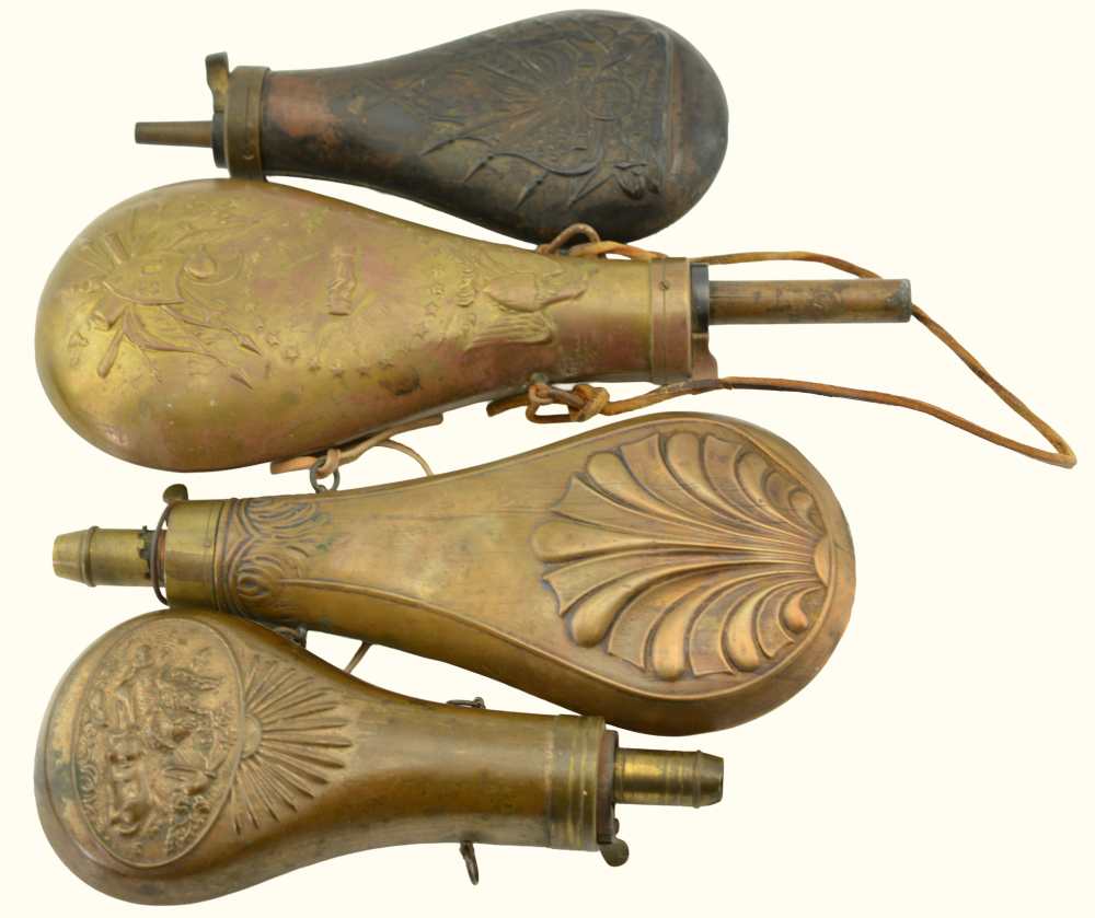 Vintage Powder Flasks 4 Pc.-img-0