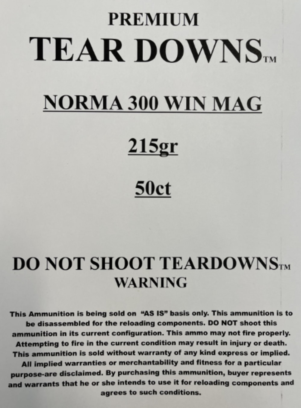 NORMA .300 WIN MAG PREMIUM TEAR DOWNS™ 215gr 50CT-img-1