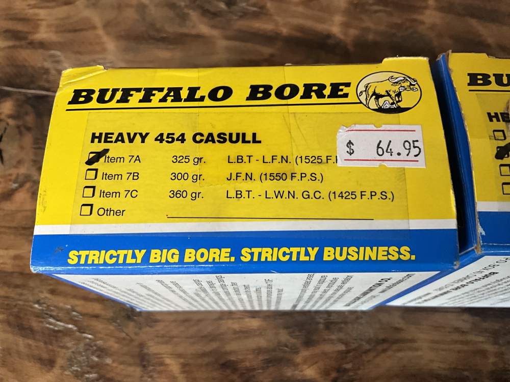 Buffalo Bore 454 Heavy Casull 360 325 300 grain 3 full Boxes-img-1