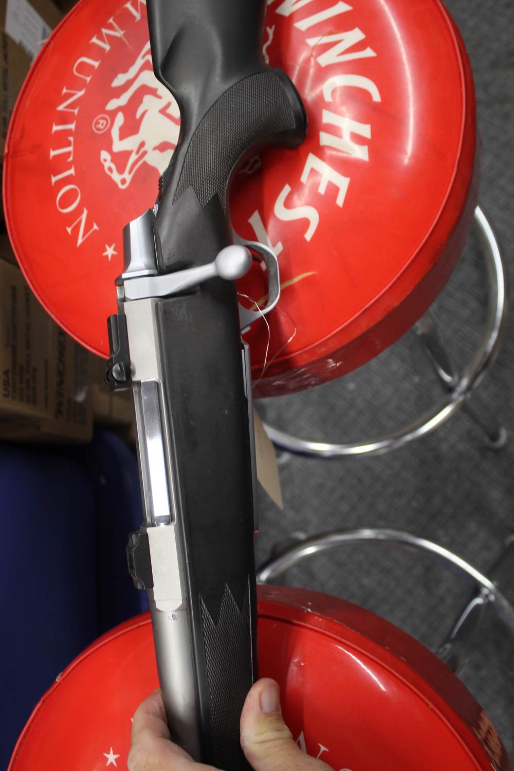 BROWNING ABOLT LEFT HANDED STAINLESS STALKER IN 338  MAG WITH BOSS SYSTEM -img-0