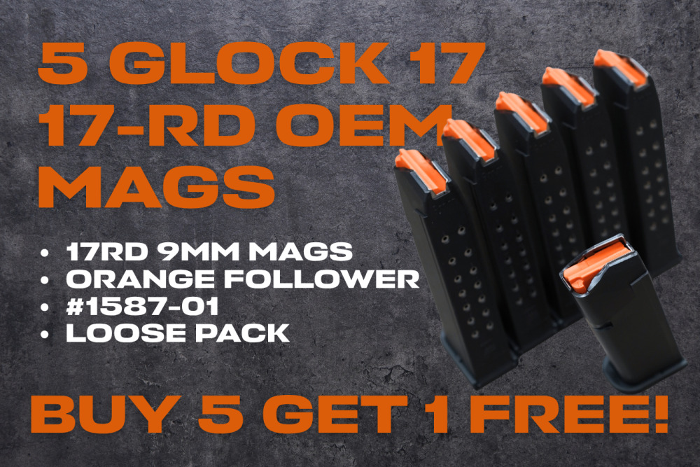 Buy 5 GET 1 FREE Glock 17 OEM 17rd Mag Loose Pack-img-0