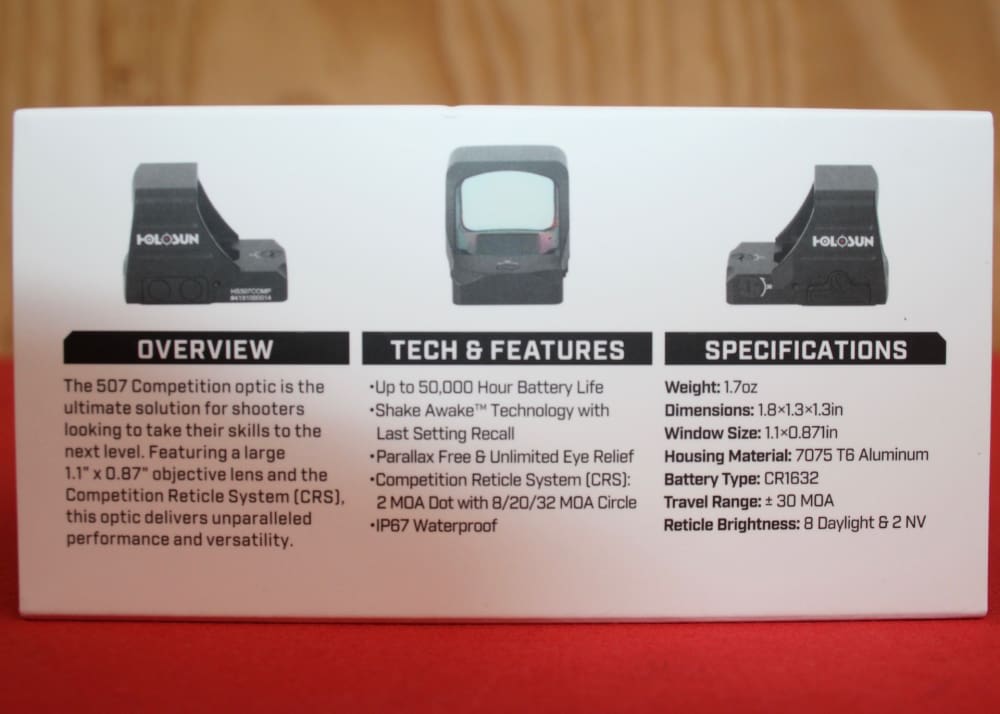 Holosun 507 Competition Red Dot, LAYAWAY AVAILABLE!-img-1