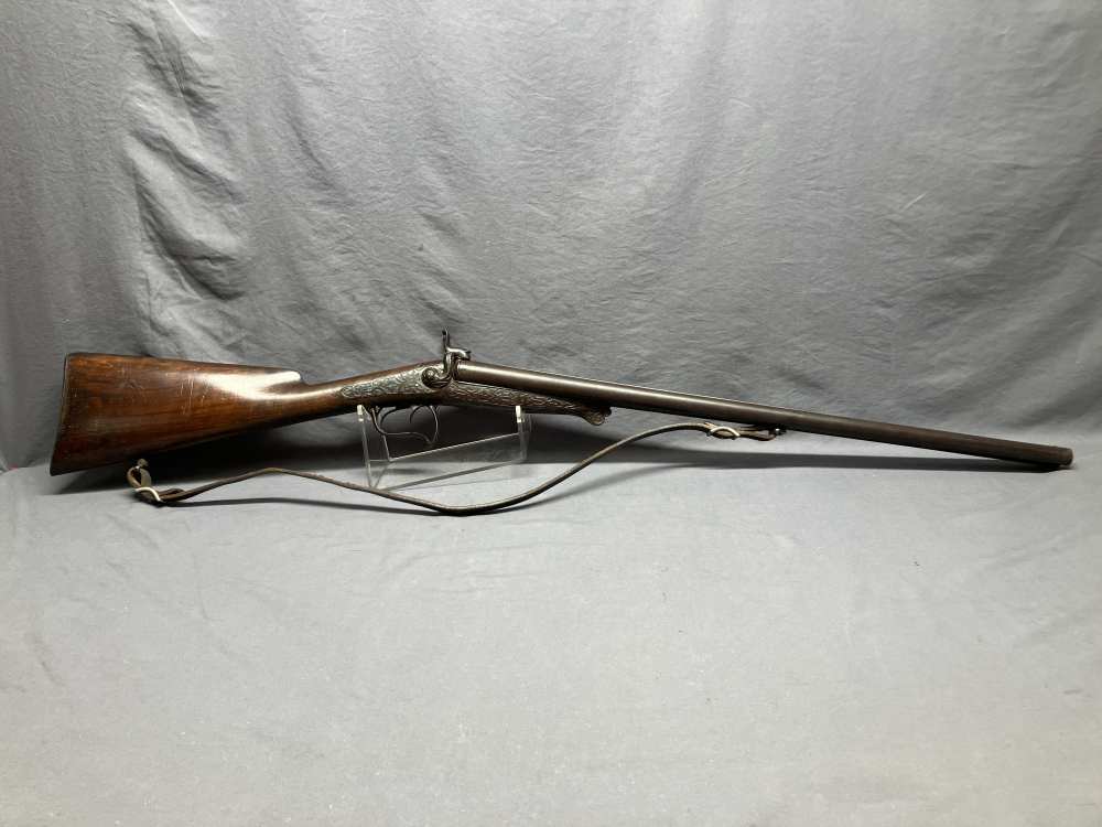 Vintage A. Beaume Pin Fire Shotgun - 12 Gauge - 26" Barrel -img-0