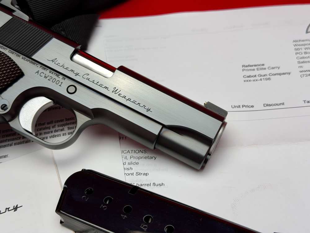 Alchemy Custom Weaponry Prime Carry 1911 Government .45 ACP Charcoal Blue!-img-2