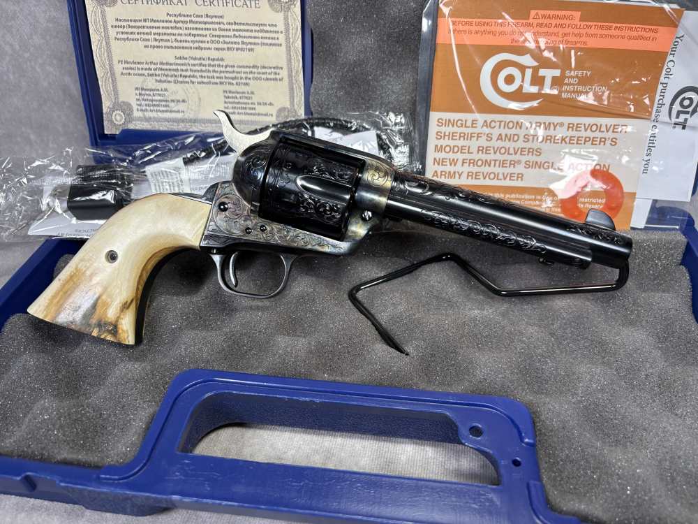 Colt SAA Single Action Army Mammoth Ivory Grips-img-0