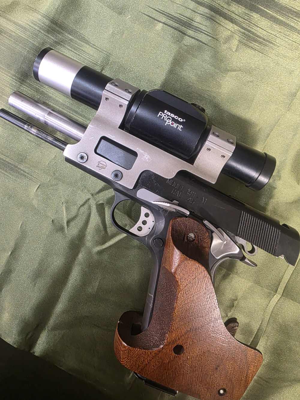 Custom Springfield 1911 A1 45 with custom grips Red Dot-img-3