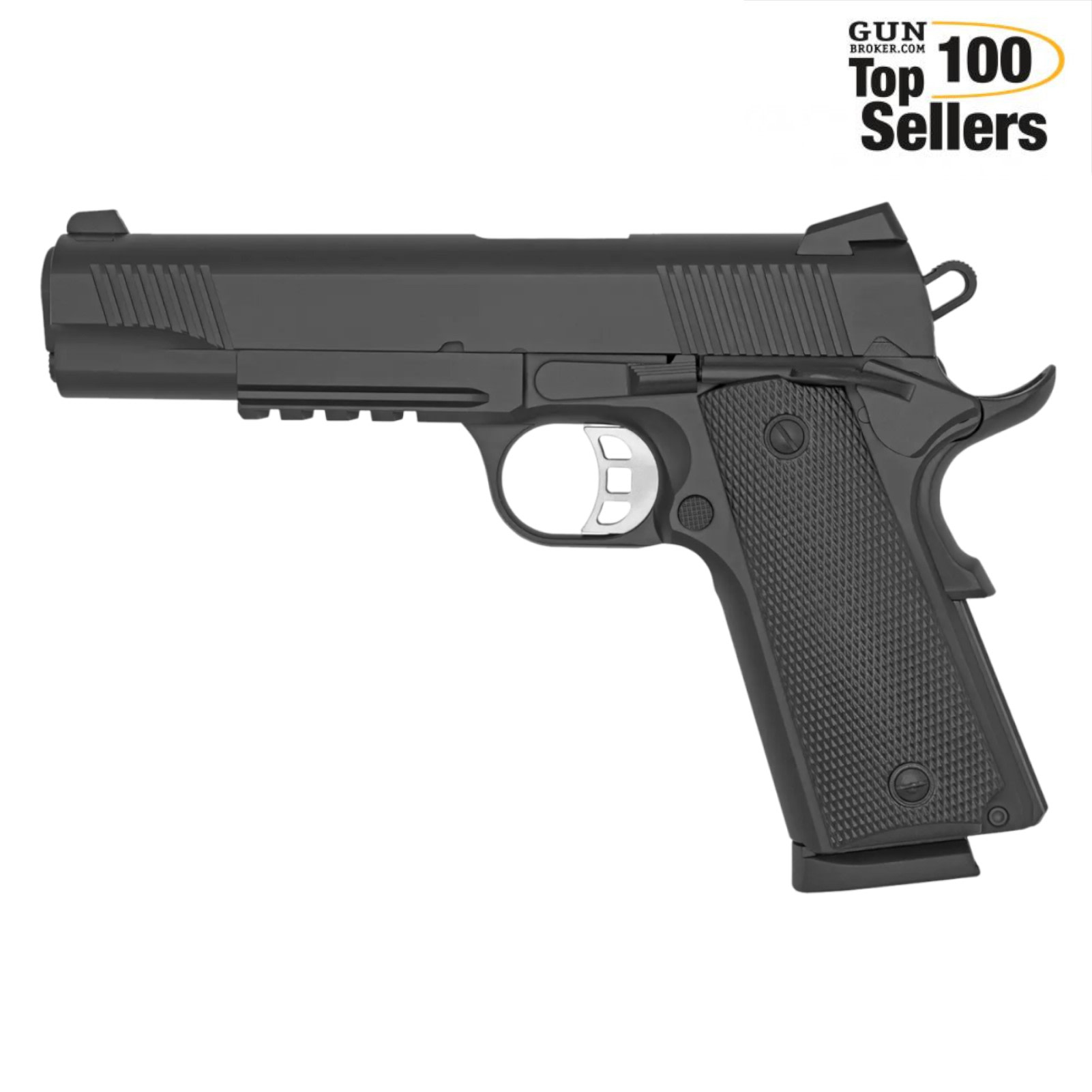TISAS 1911 Duty B45R .45ACP 5in 8rd Cerakote Black Pistol-img-0