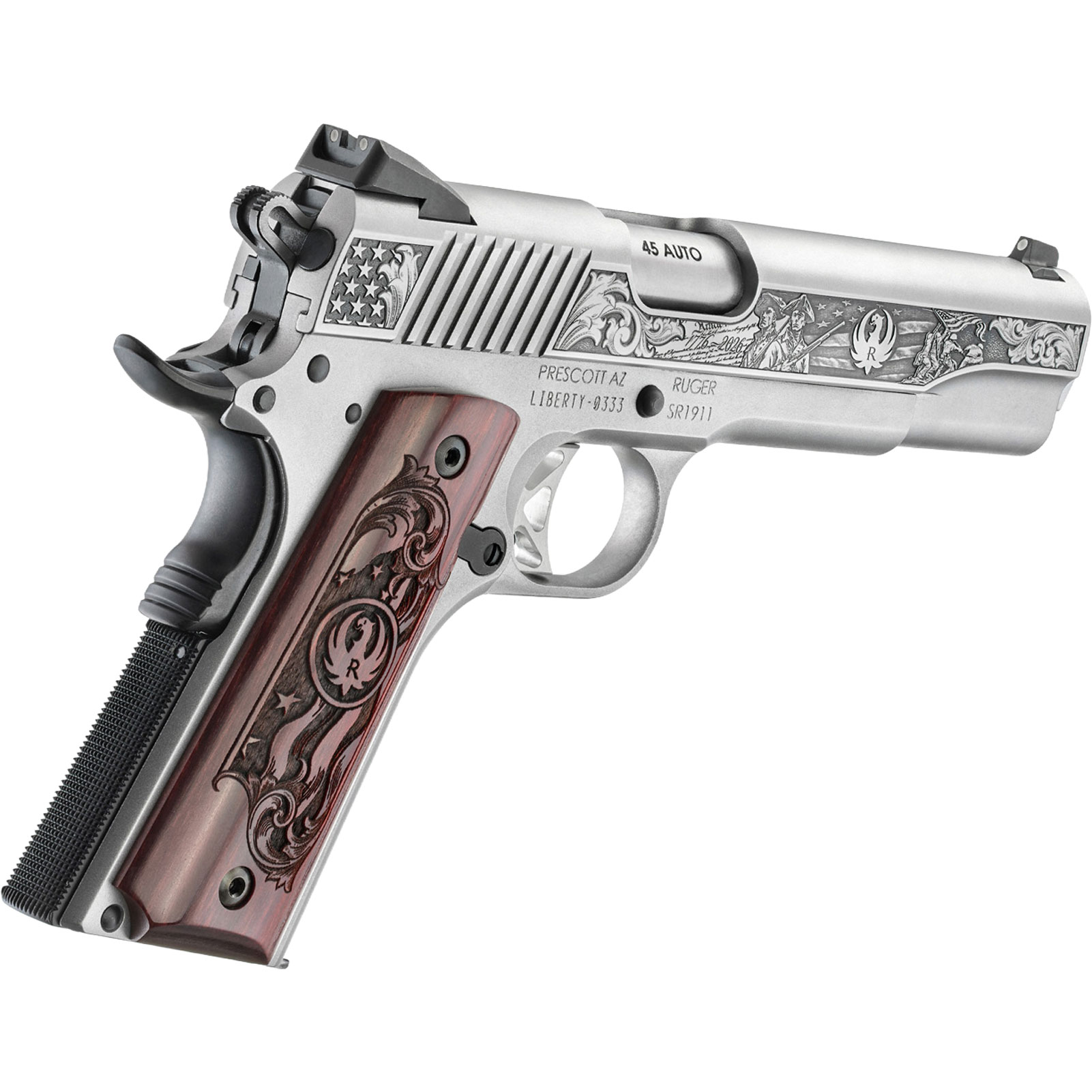 RUGER America's 250th Anniversary 45 ACP 5in 8rd Stainless SAO Pistol 16707-img-2