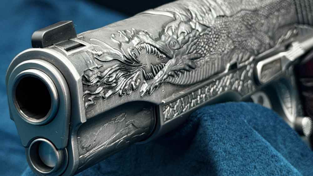 Kimber Altamont AAA Engraved Dragon 1911 1 of 300 45acp 5" SS LAYAWAY-img-14