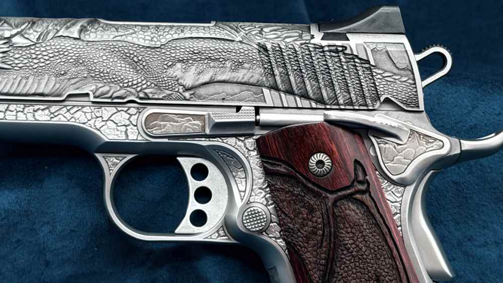 Kimber Altamont AAA Engraved Dragon 1911 1 of 300 45acp 5" SS LAYAWAY-img-12