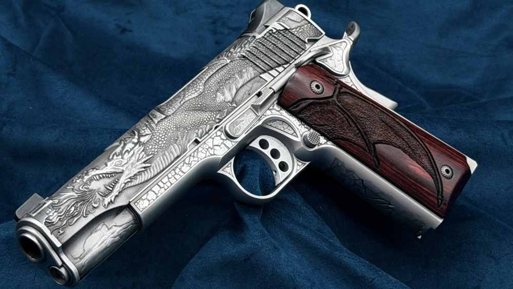 Kimber Altamont AAA Engraved Dragon 1911 1 of 300 45acp 5" SS LAYAWAY-img-15