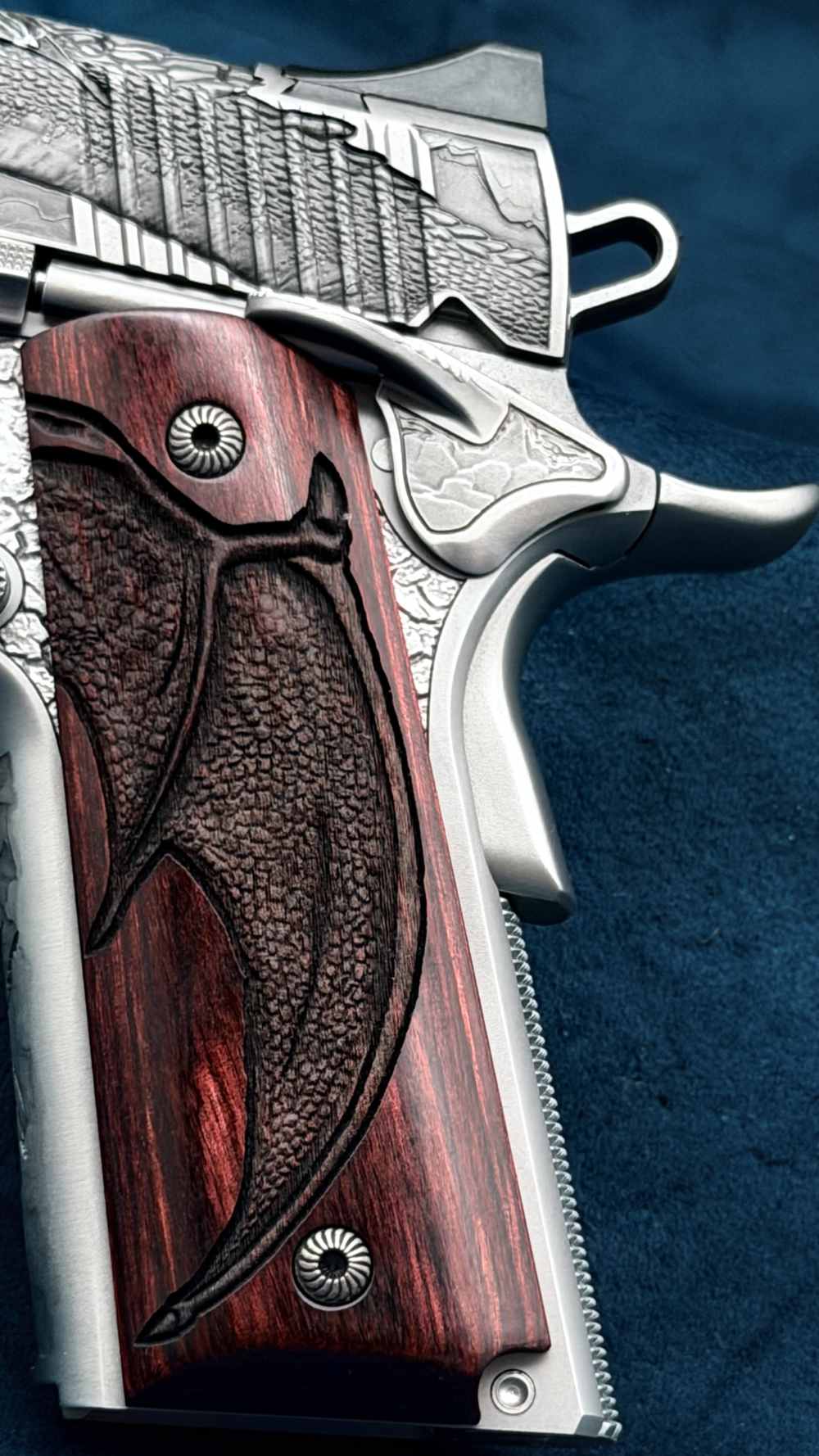 Kimber Altamont AAA Engraved Dragon 1911 1 of 300 45acp 5" SS LAYAWAY-img-11
