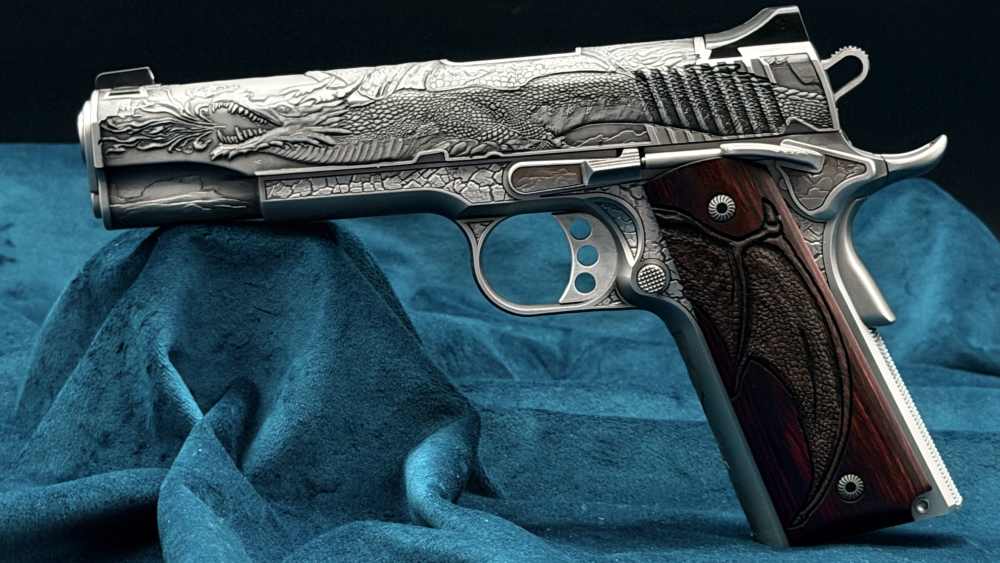 Kimber Altamont AAA Engraved Dragon 1911 1 of 300 45acp 5" SS LAYAWAY-img-26
