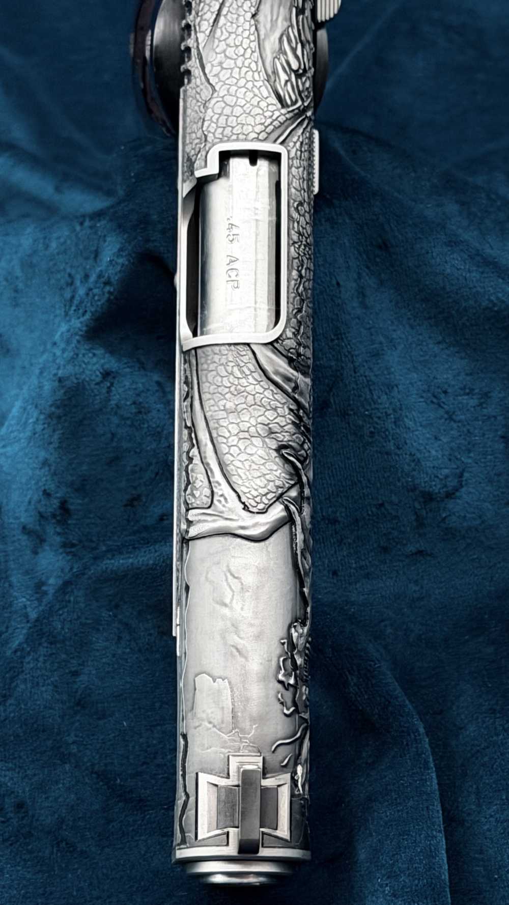 Kimber Altamont AAA Engraved Dragon 1911 1 of 300 45acp 5" SS LAYAWAY-img-37