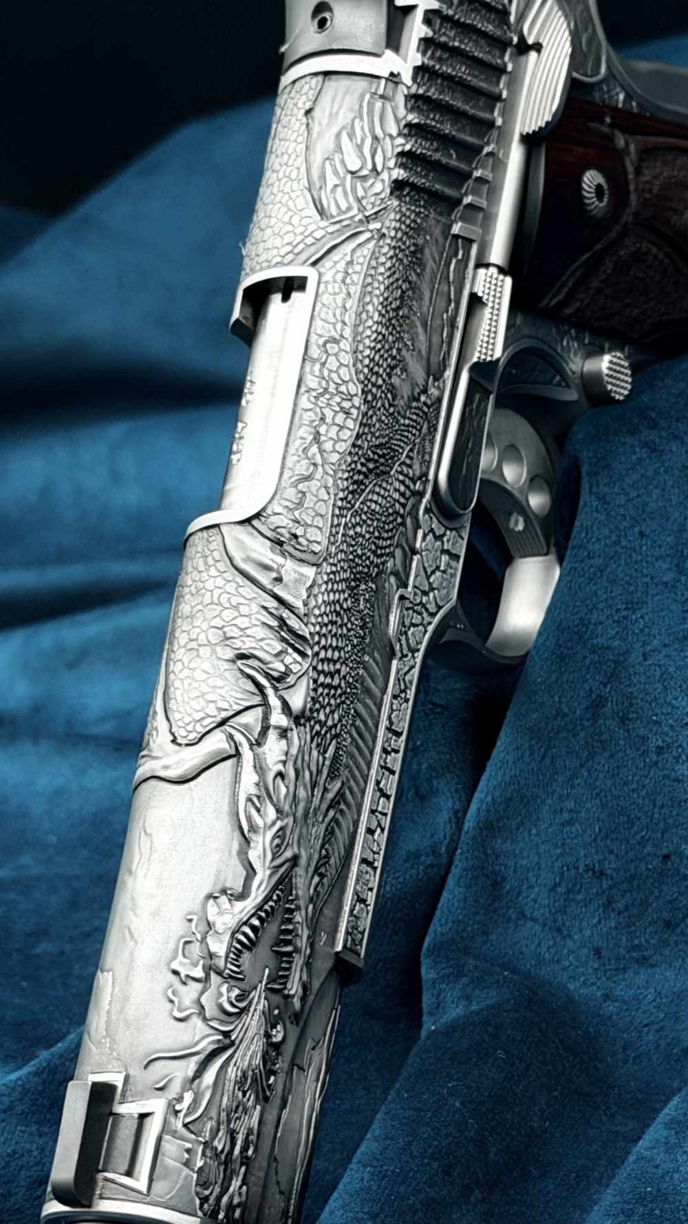 Kimber Altamont AAA Engraved Dragon 1911 1 of 300 45acp 5" SS LAYAWAY-img-38