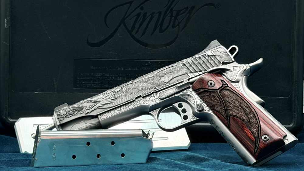 Kimber Altamont AAA Engraved Dragon 1911 1 of 300 45acp 5" SS LAYAWAY-img-7