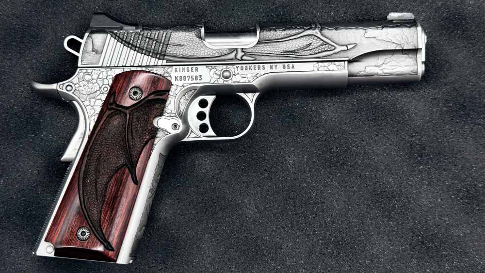 Kimber Altamont AAA Engraved Dragon 1911 1 of 300 45acp 5" SS LAYAWAY-img-6