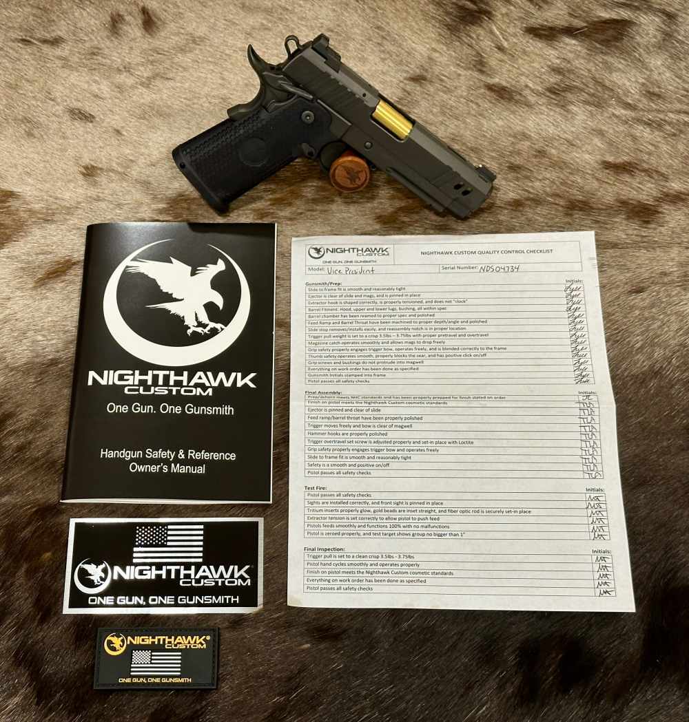 NIGHTHAWK CUSTOM VICE PRESIDENT COMMANDER DS 9MM 1911 W/ IOS, UPGRADES-img-22