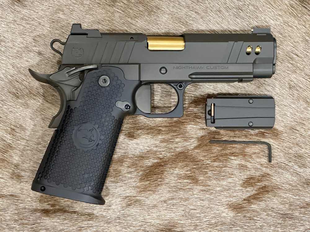 NIGHTHAWK CUSTOM VICE PRESIDENT COMMANDER DS 9MM 1911 W/ IOS, UPGRADES-img-0