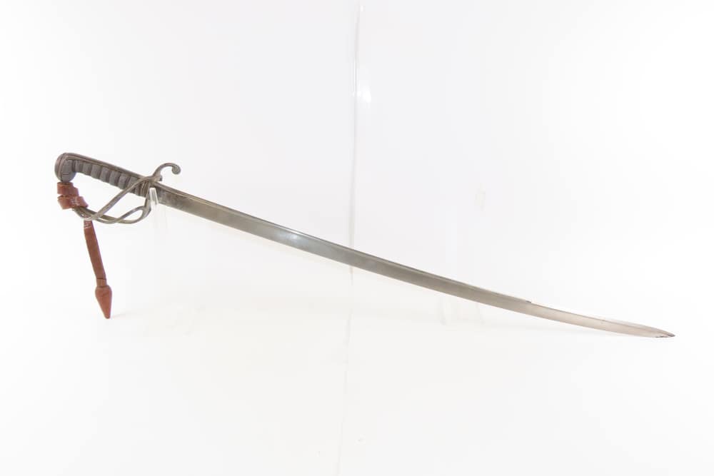 Etched Antique BRITISH Pattern 1821 Light Cavalry Trooper Sword w/Portepee -img-2