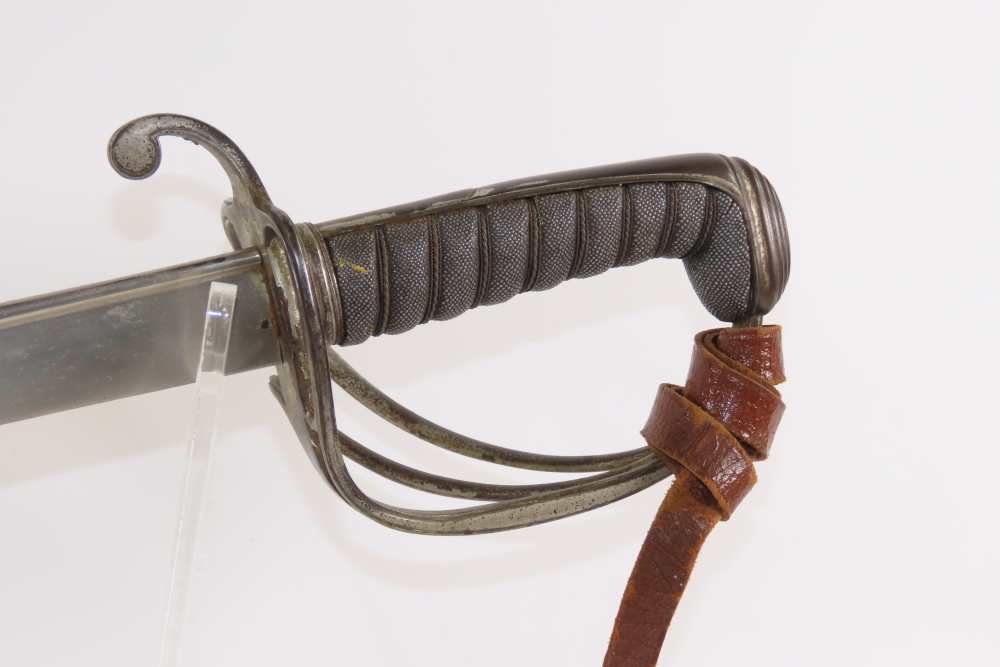 Etched Antique BRITISH Pattern 1821 Light Cavalry Trooper Sword w/Portepee -img-0