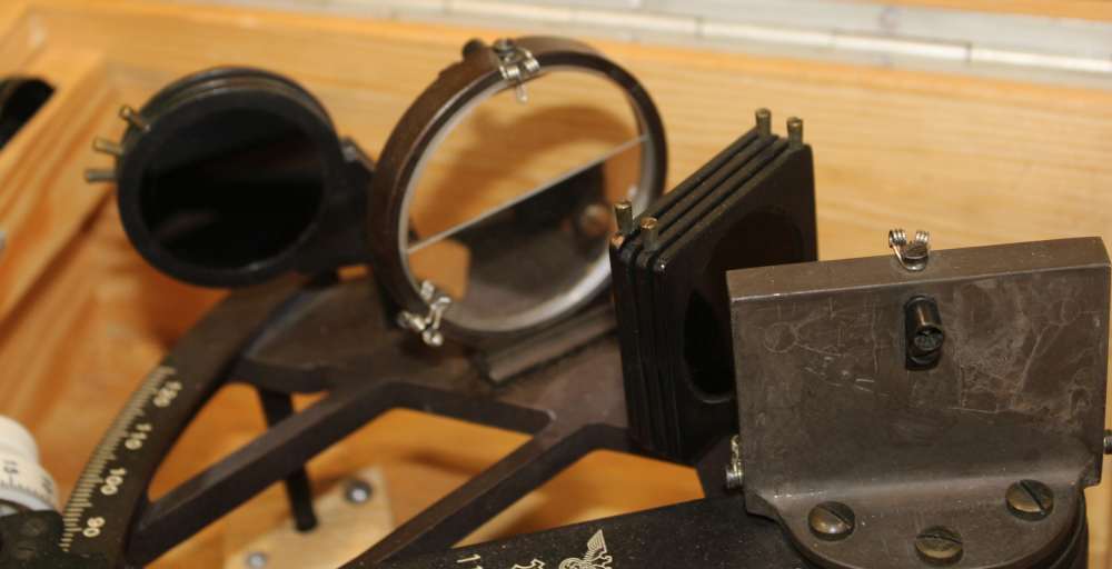 World War 2 German Navy Kriegsmarine Drum Sextant w/ Box & Inspection Form-img-3