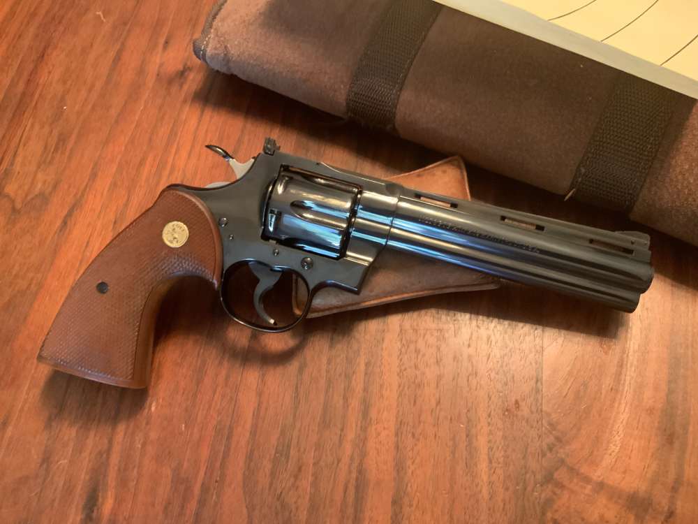 Colt Python 6” Revolver 1957 1st Gen. S/N3420 99%+ Test Target Colt Letter -img-29