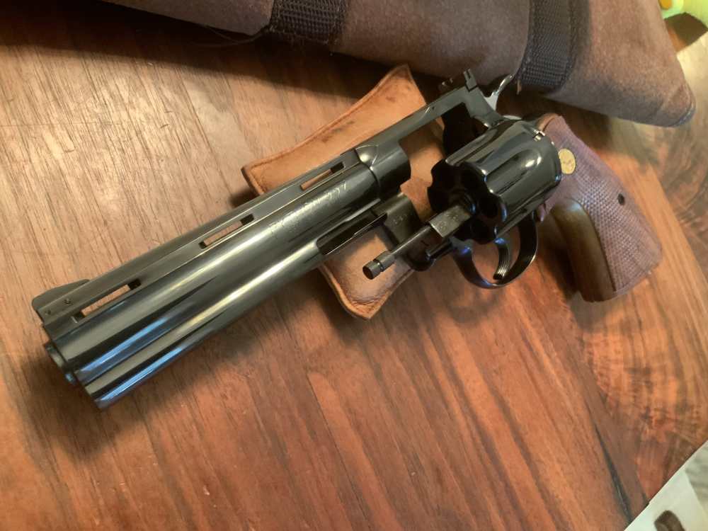 Colt Python 6” Revolver 1957 1st Gen. S/N3420 99%+ Test Target Colt Letter -img-33