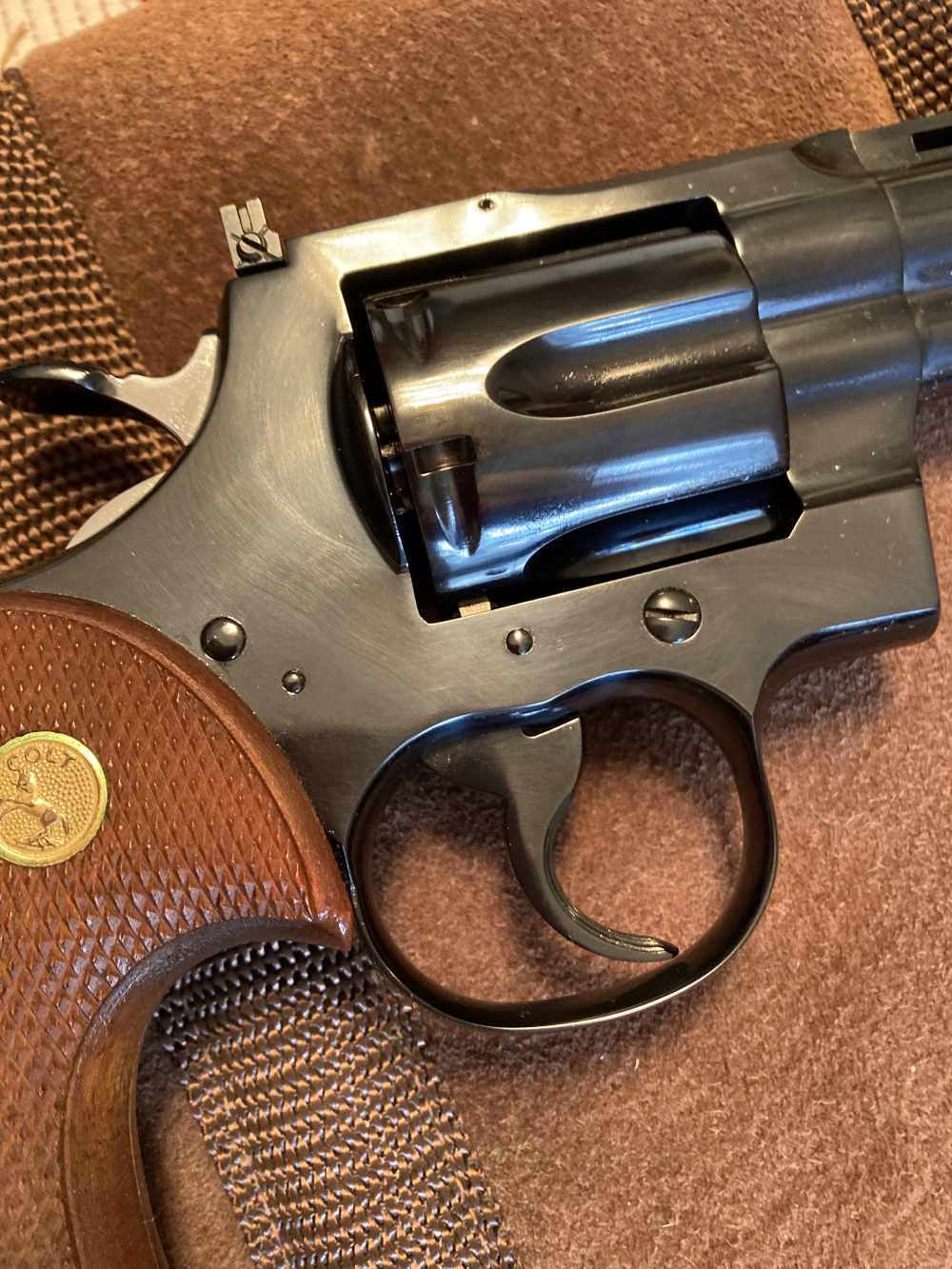 Colt Python 6” Revolver 1957 1st Gen. S/N3420 99%+ Test Target Colt Letter -img-6