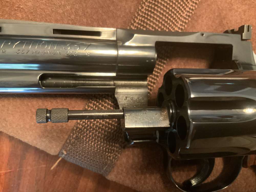 Colt Python 6” Revolver 1957 1st Gen. S/N3420 99%+ Test Target Colt Letter -img-35
