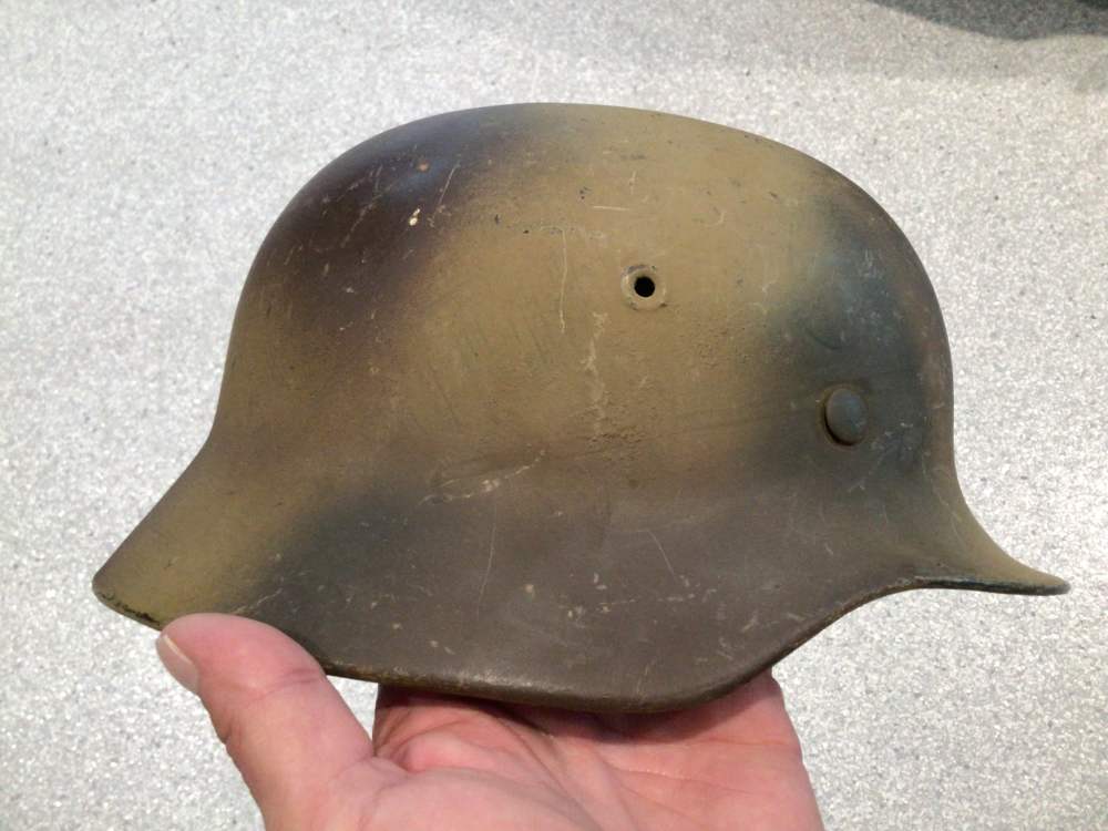 WWII German M40 Camo Helmet W/Liner-img-2
