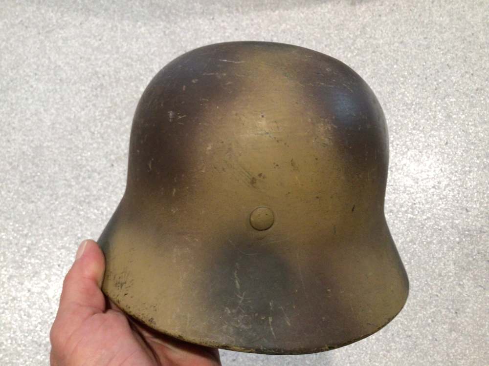 WWII German M40 Camo Helmet W/Liner-img-5