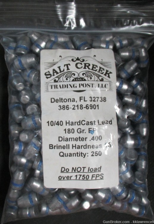SALT CREEK 10FP180 - 10 MM CAL .400 DIA - 180 GR FP (LEAD) - 250 CT-img-0