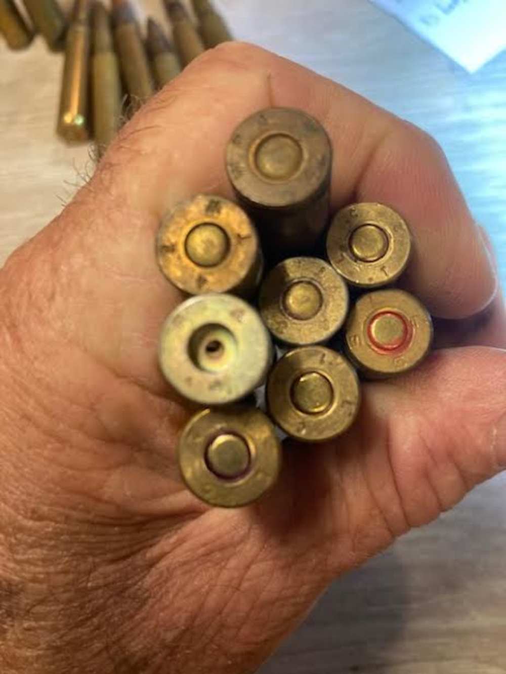 30-06 loaded military rounds collection. 18 rounds  fair to good cond.-img-8