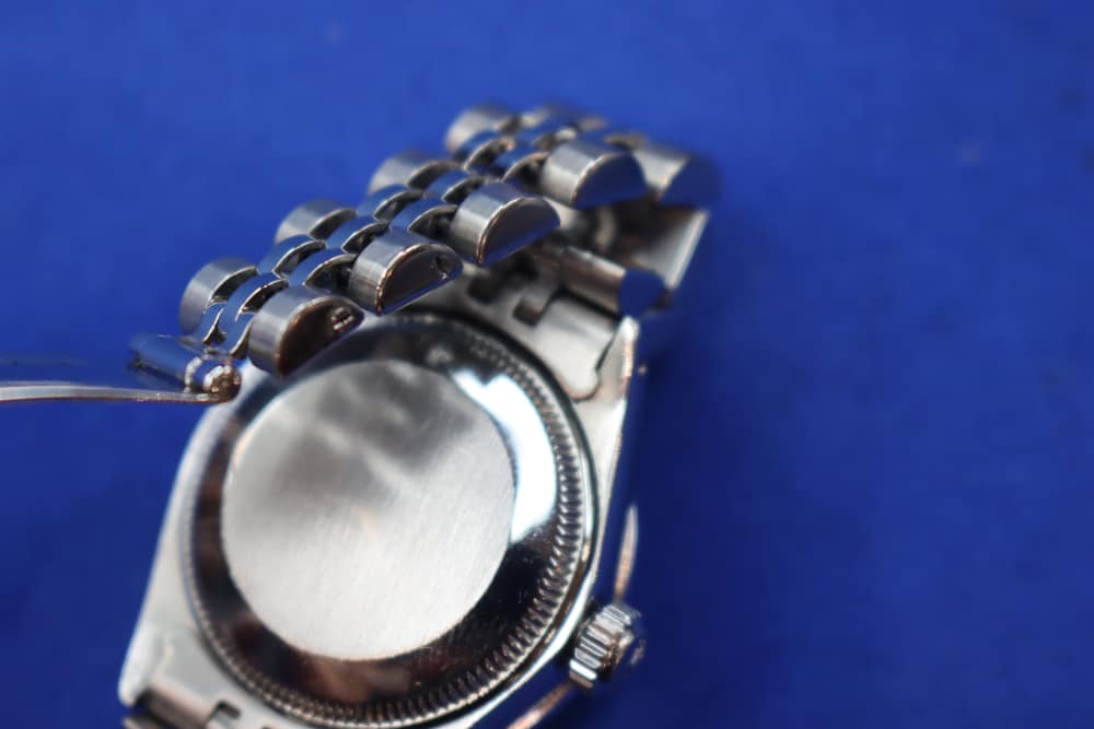 Rolex Ladies Datejust Watch Custom Natural Diamond Blue Dial Jubilee 26mm-img-11