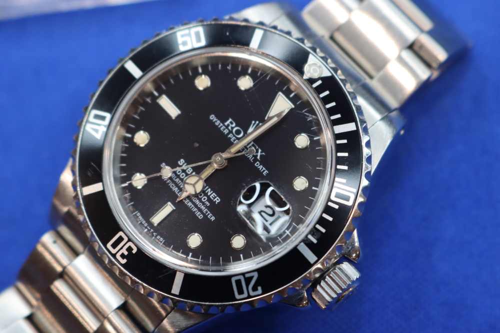 Rolex Submariner Watch 168000 Triple Zero R Serial 40mm Vintage Complete NR-img-4