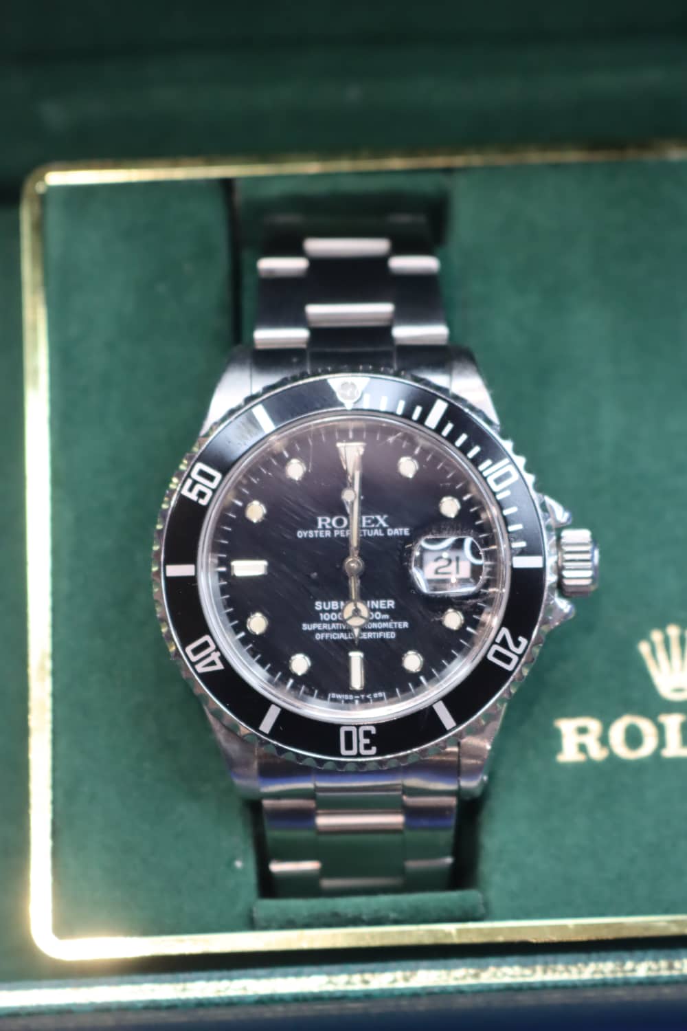Rolex Submariner Watch 168000 Triple Zero R Serial 40mm Vintage Complete NR-img-2