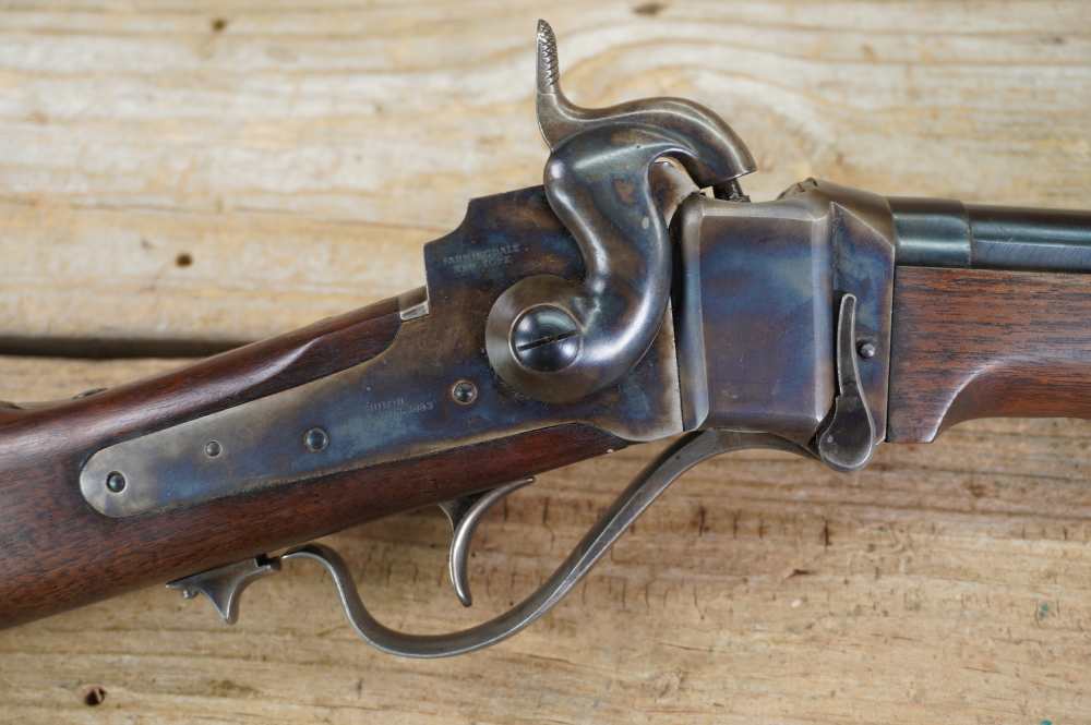 Shiloh Sharps Farmingdale 1970s NM 1863 SRC 54 cal percussion carbine -img-12
