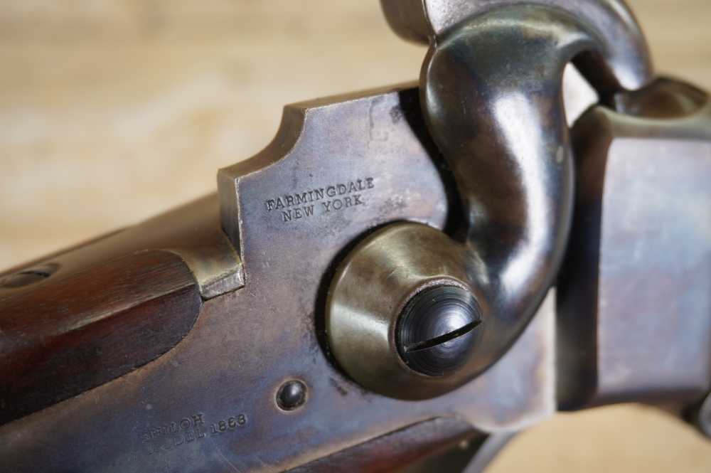 Shiloh Sharps Farmingdale 1970s NM 1863 SRC 54 cal percussion carbine -img-10